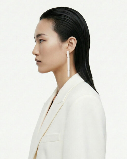 Alternative view of THE AIR Athens Earrings White