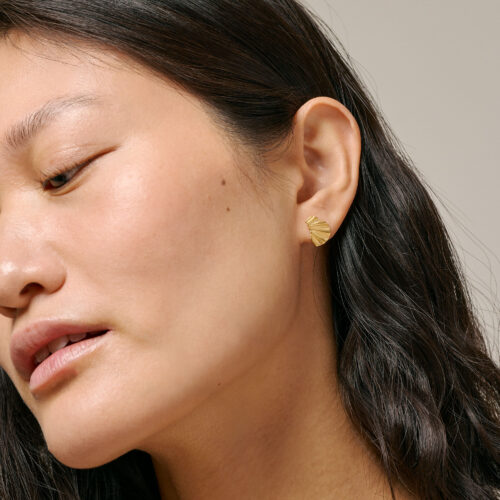 Alternative view of Enamel Copenhagen Mini Wave Earrings Gold