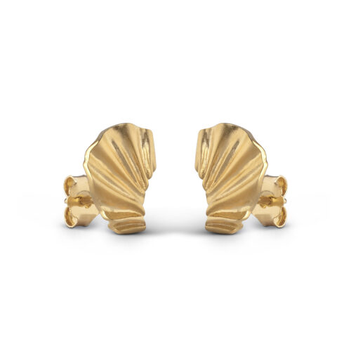 Enamel Copenhagen Mini Wave Earrings Gold