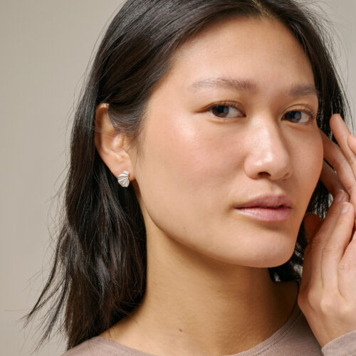 Alternative view of Enamel Copenhagen Mini Wave Earrings Silver