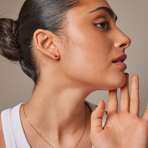 Alternative view of Enamel Copenhagen Stud Cherry Earrings Red