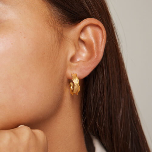 Alternative view of Enamel Copenhagen Hoops Ane Small Earrings Gold