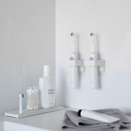 Alternative view of Yamazaki Tower Film Hook Self-Adhesive Multi-Use Ring White