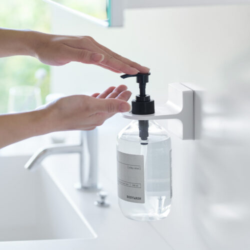 Alternative view of Yamazaki Tower Film Hook Self-Adhesive Dispenser Holder White