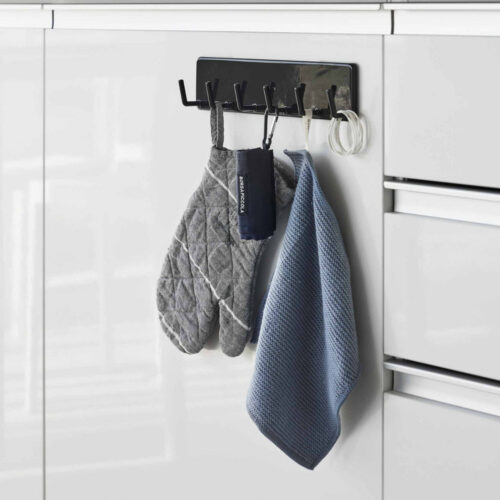 Alternative view of Yamazaki Tower Film Hook Self-Adhesive Hook Rail Black