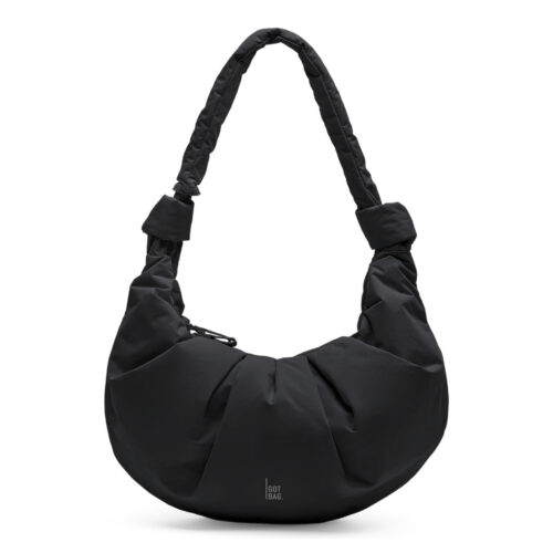 Got Bag Kott Pleat Moon Bag Large Black Monochrome
