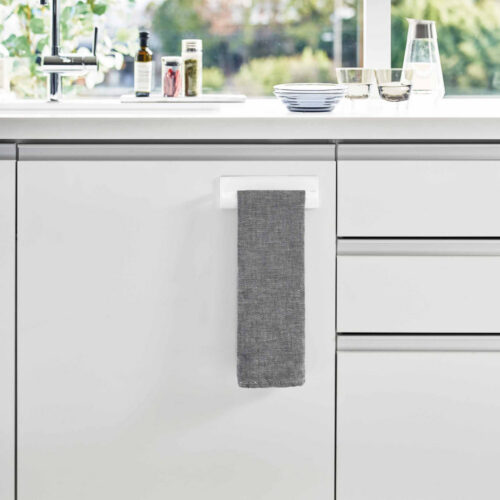 Alternative view of Yamazaki Tower Film Hook Self-Adhesive Towel Hanger White