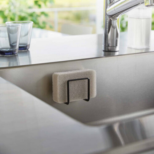 Alternative view of Yamazaki Film Hook Self-Adhesive Sponge Holder Black