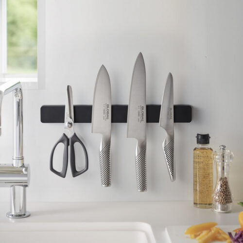 Alternative view of Yamazaki Tower Magnetic Knife Holder Black