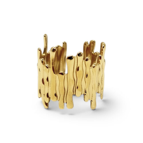 WAY Gardona sõrmus, kullatud teras