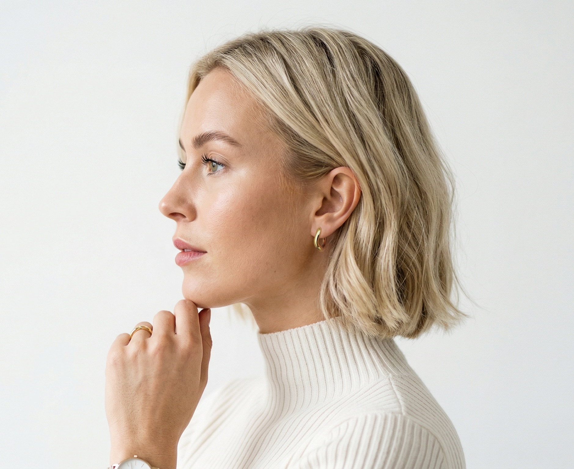 WAY Tajo kõrvarõngad, kullatud teras - Image 2