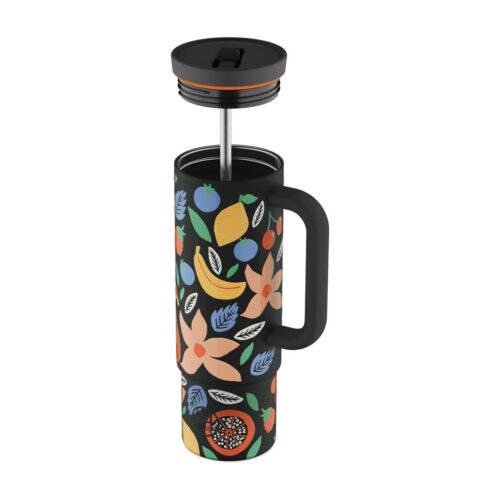 Alternative view of 24Bottles Straw Cup joogipudel Tropical Noir