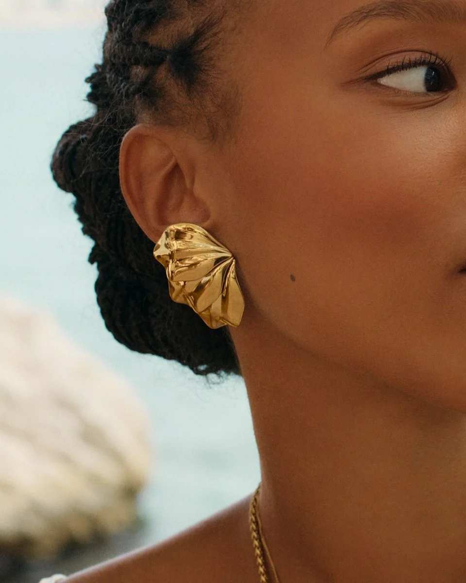 Edblad Petal Studs L Gold Earrings - Image 2