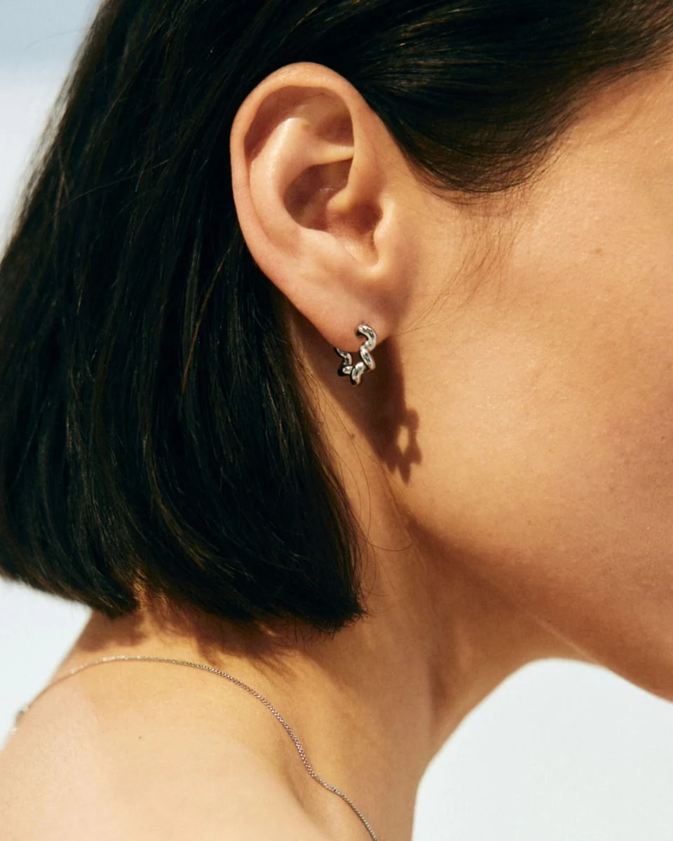 Edblad Spiral Hoops S Silver Earrings - Image 2