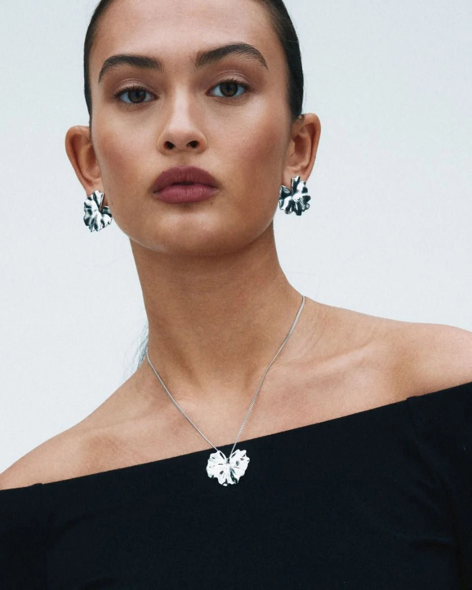 Edblad Gerana Studs L Silver Earrings - Image 3