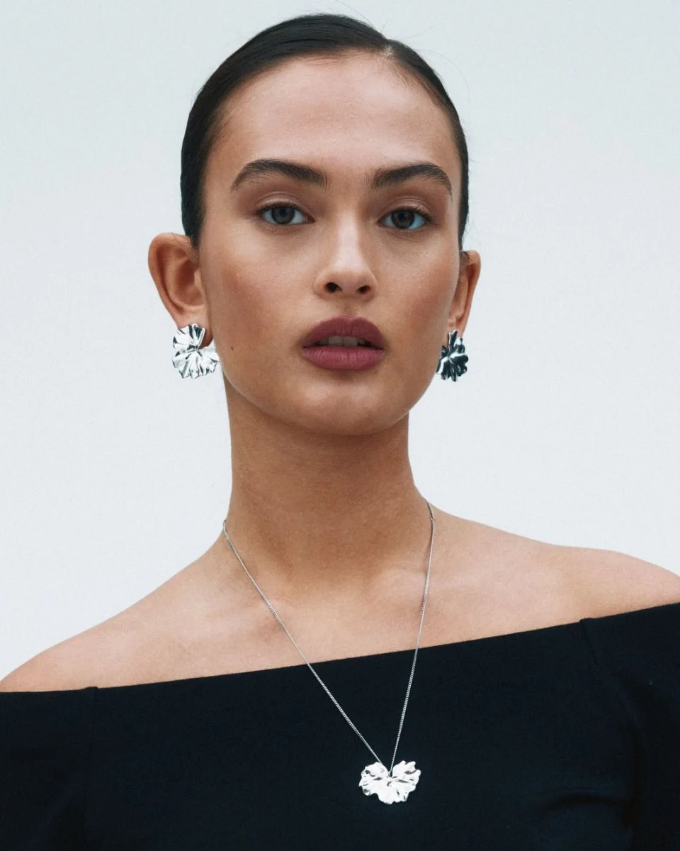 Edblad Gerana Studs L Silver Earrings - Image 4