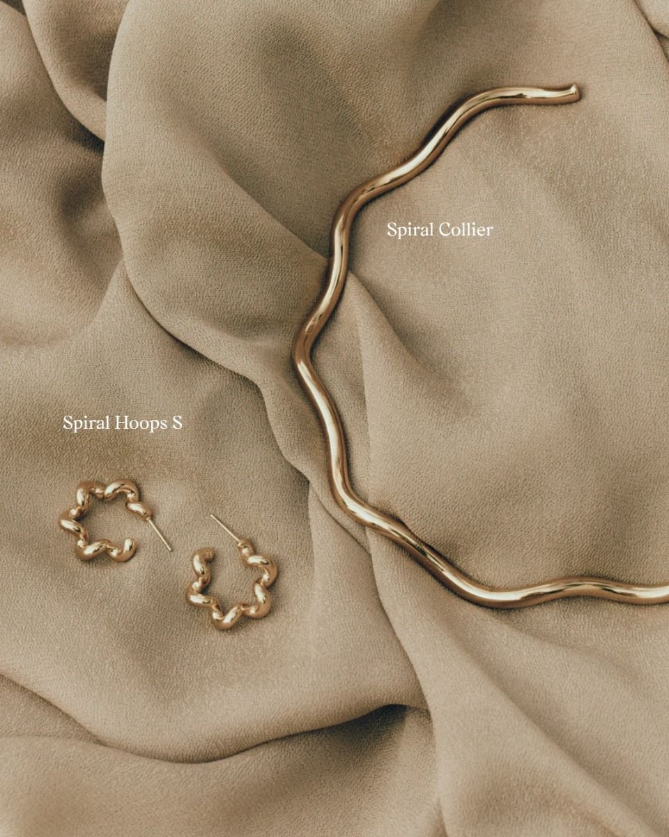Edblad Spiral Hoops S Gold Earrings - Image 3