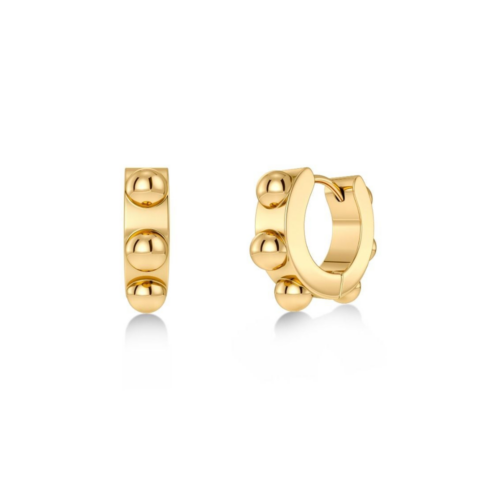 Edblad Stud Hoops Gold Earrings pair on a white background