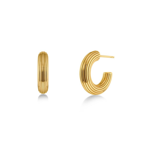 Edblad Wildern Hoops Gold Earrings pair on a white background