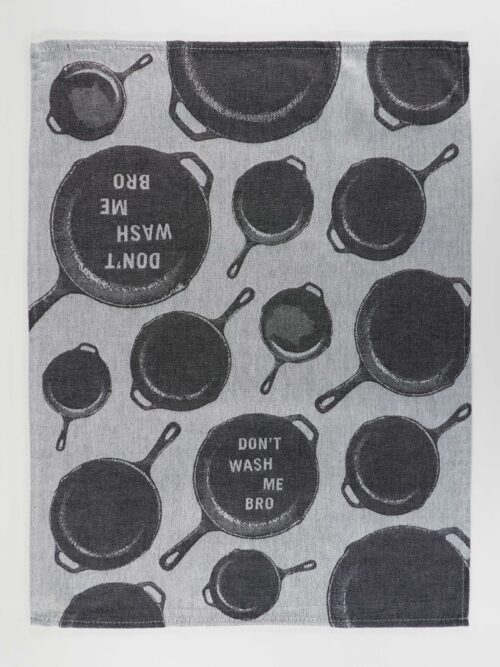 BlueQ Don't Wash Me Bro dish towel unfolded