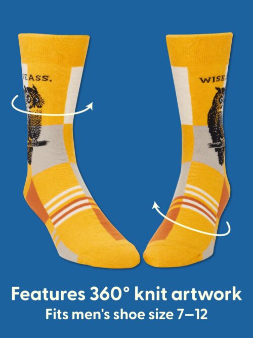 BlueQ Wiseass socks, 360-degree design details