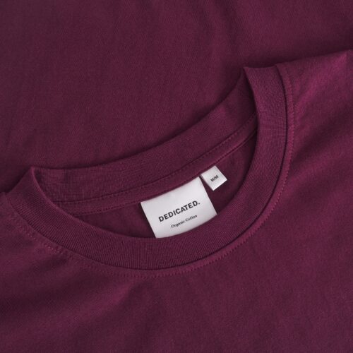 Dedicated T-shirt Stockholm Base Fig Red – T-shirt detail 1