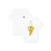 Dedicated T-shirt Stockholm F Bananas White – front and back T-shirt views on a pure white background