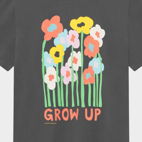 Dedicated T-shirt Stockholm Grow Up Charcoal – T-shirt detail 2