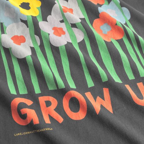 Dedicated T-shirt Stockholm Grow Up Charcoal – T-shirt detail 3
