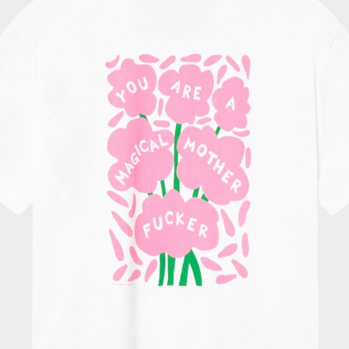 Dedicated T-shirt Stockholm Magical Flowers White – T-shirt detail 1