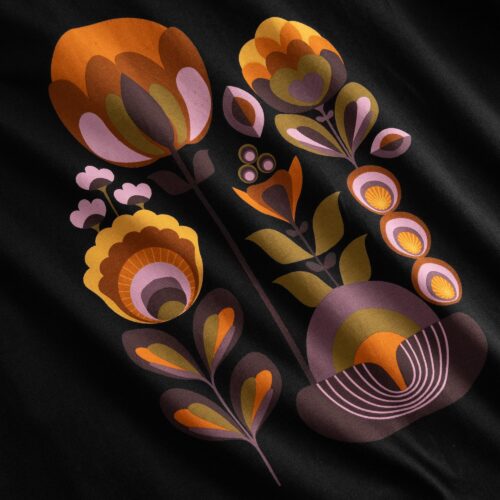 Dedicated T-shirt Vadstena Autumn Harvest Black – T-shirt detail 2