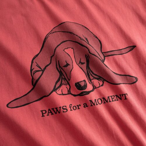 Dedicated T-särk Vadstena Paws For a Moment Holly Red – T-särgi detailvaade 2