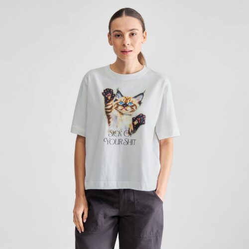 Dedicated T-shirt Vadstena Sick of Your White – model wearing the T-shirt