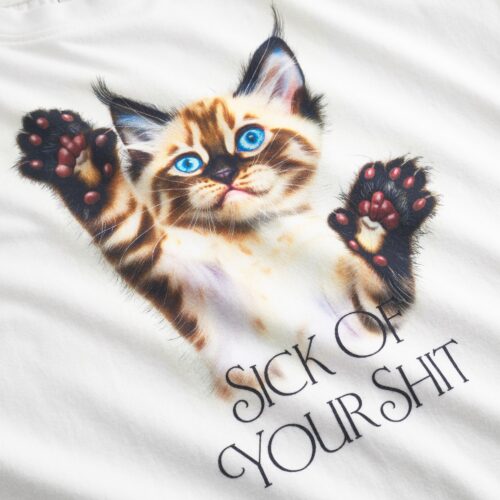 Dedicated T-shirt Vadstena Sick of Your White – T-shirt detail 2