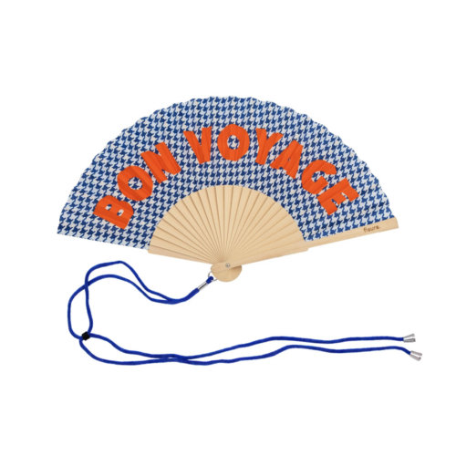 Fisura Bon Voyage Fan Blue on a pure white background