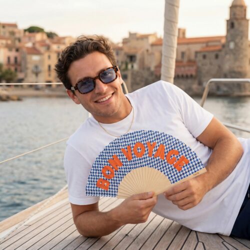 Fisura Bon Voyage Fan Blue lifestyle view 5
