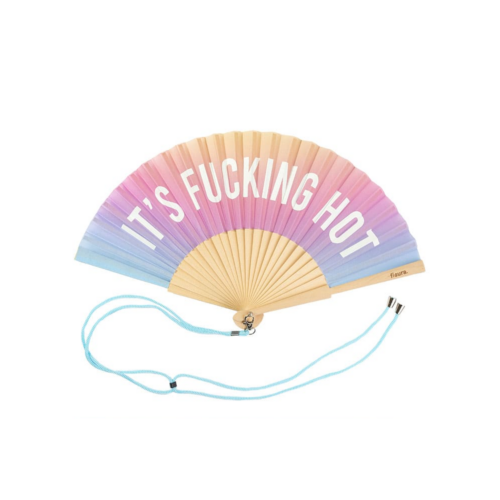 Fisura It's Fucking Hot Glow-in-the-Dark Fan on a pure white background