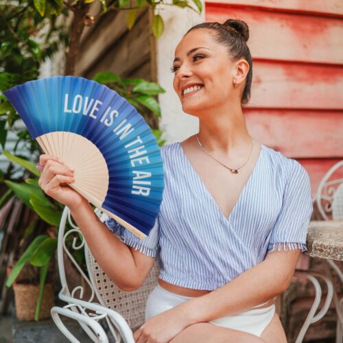 Fisura Love Is In The Air Fan Blue lifestyle view 2