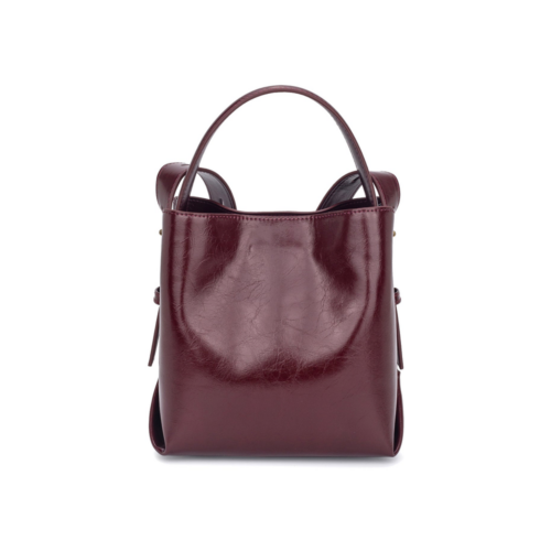 HVISK Molly Raw Structure Deep Burgundy on white background