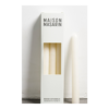 Maison Masarin Handcrafted Stick Candles Chalk, Set of 3 – 20 cm package and candle in the official studio photograph