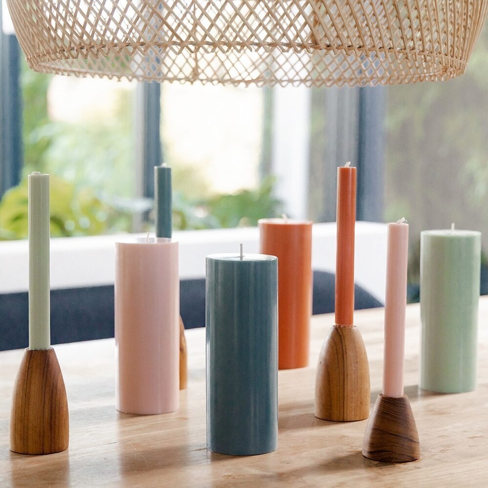 Originalhome Pillar Candle Blossom Ø 7.5 × 20 cm among other Originalhome candles