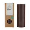 Originalhome Pillar Candle Dark Grape Ø 7.5 × 20 cm with its packaging on a pure white background