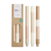 Originalhome Layered Candles Limestone, Set of 3 on a pure white background
