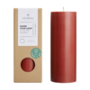 Originalhome Pillar Candle Red Ø 7.5 × 20 cm with its packaging on a pure white background