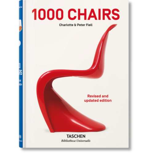TASCHEN 1000 Chairs. Revised and Updated Edition Book hardcover book on a white background