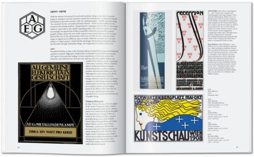 TASCHEN Graphic Design. 1890–Today raamat avatud raamatu sisevaade 3