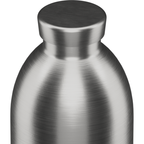 24Bottles Clima Bottle Brushed Steel 850ml Brushed Steel cap and finish detail