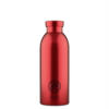 24Bottles Clima Bottle Fire Red front view on a pure white background