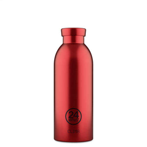 24Bottles Clima Bottle Fire Red front view on a pure white background