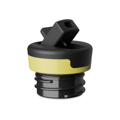 24Bottles Bottle Sport Lid Light Yellow front view on a pure white background